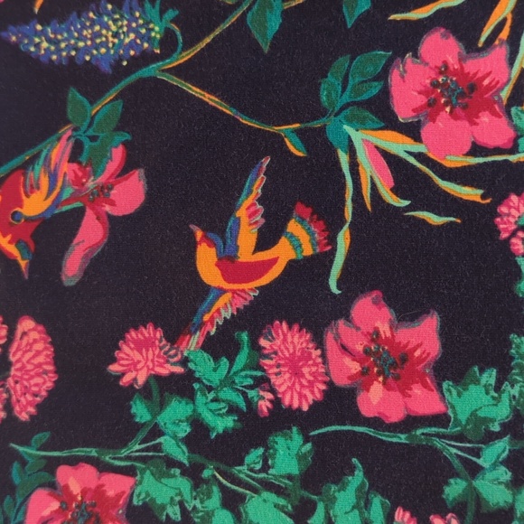 NWT Decree Floral Cold Shoulder Mini Summer Dress LARGE Navy Blue Pink Pattern - Picture 11 of 16